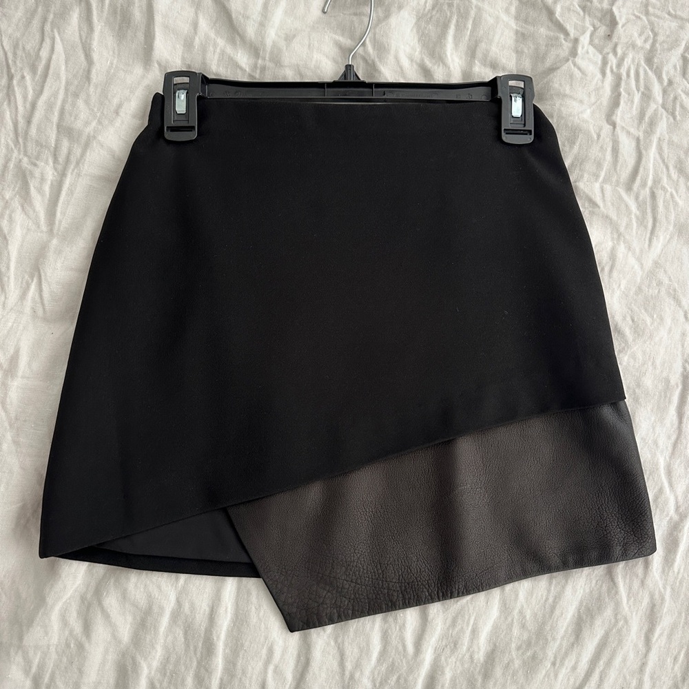 Black Asymmetrical Women's Skirt